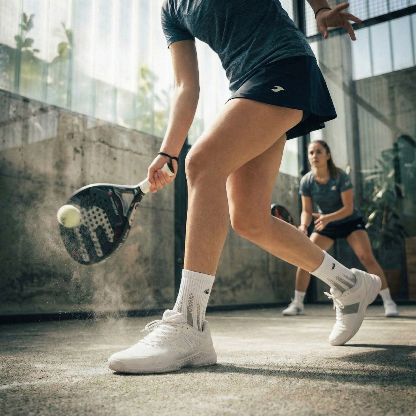 Chaussettes de Padel Crew Blanc/Gris