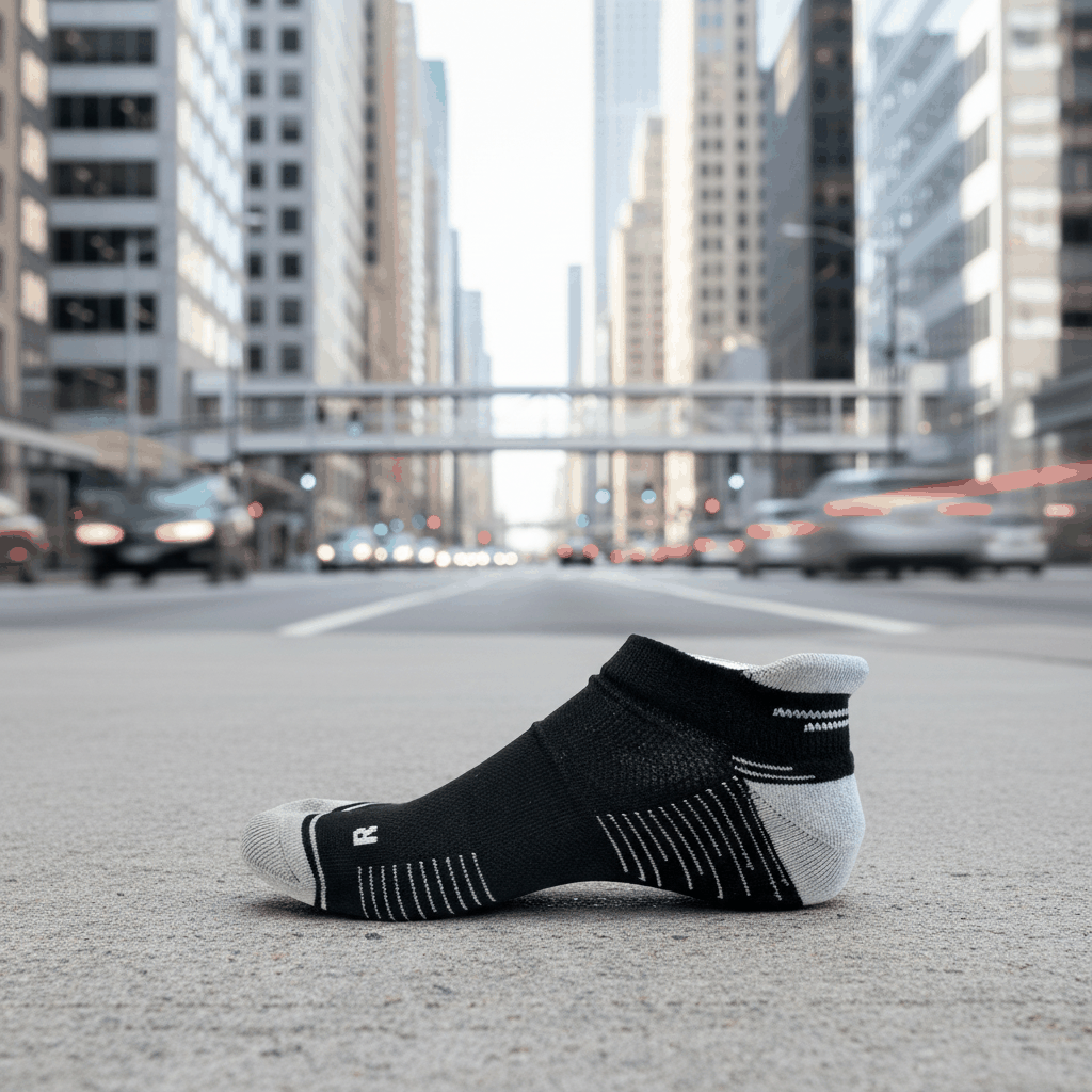 Running Socks Low Cut Black/Grey