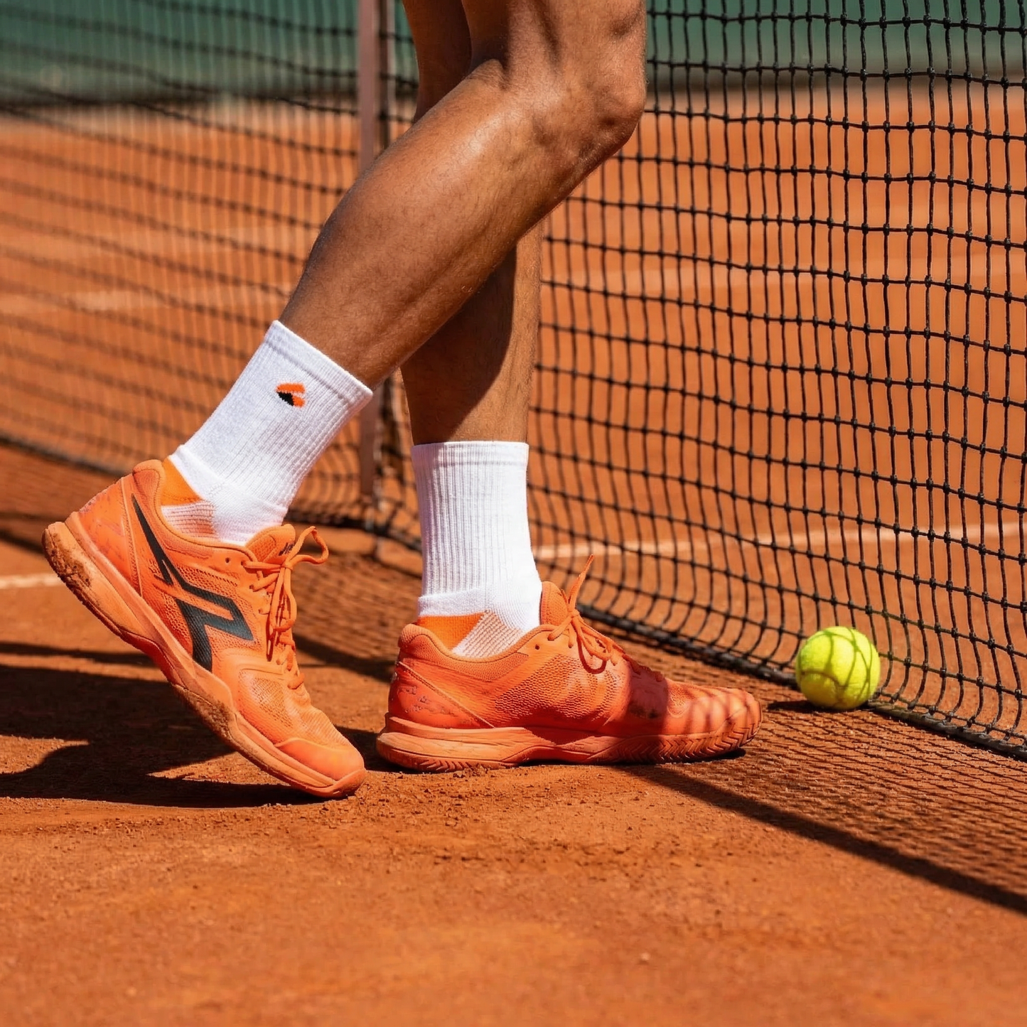 Tennis Socks Crew Lite White/Orange