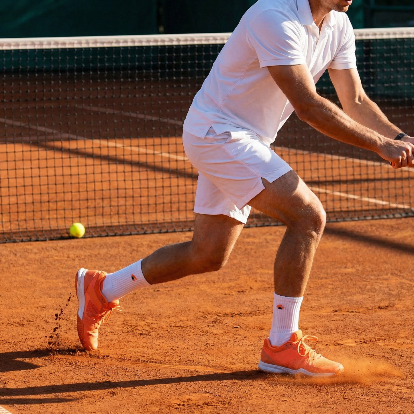 Tennis Socks Crew Lite White/Orange
