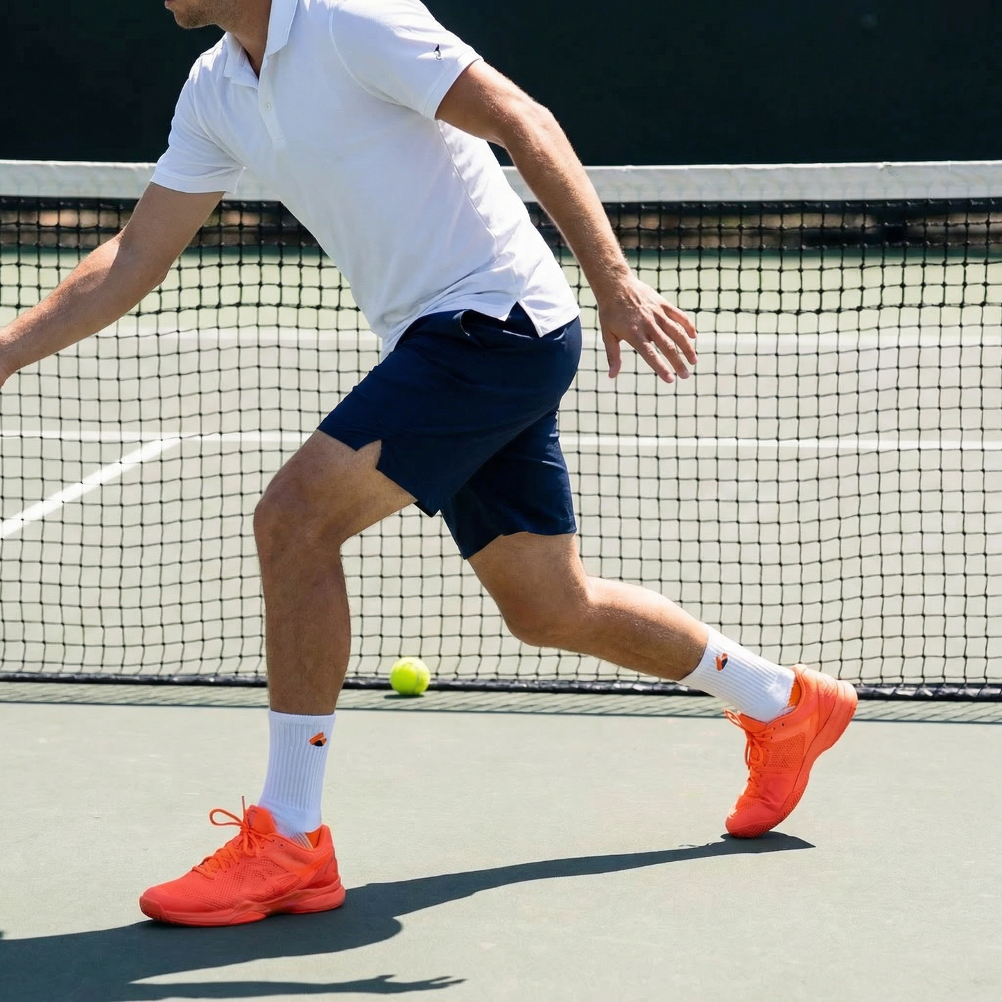 Tennis Socks Crew Lite White/Orange