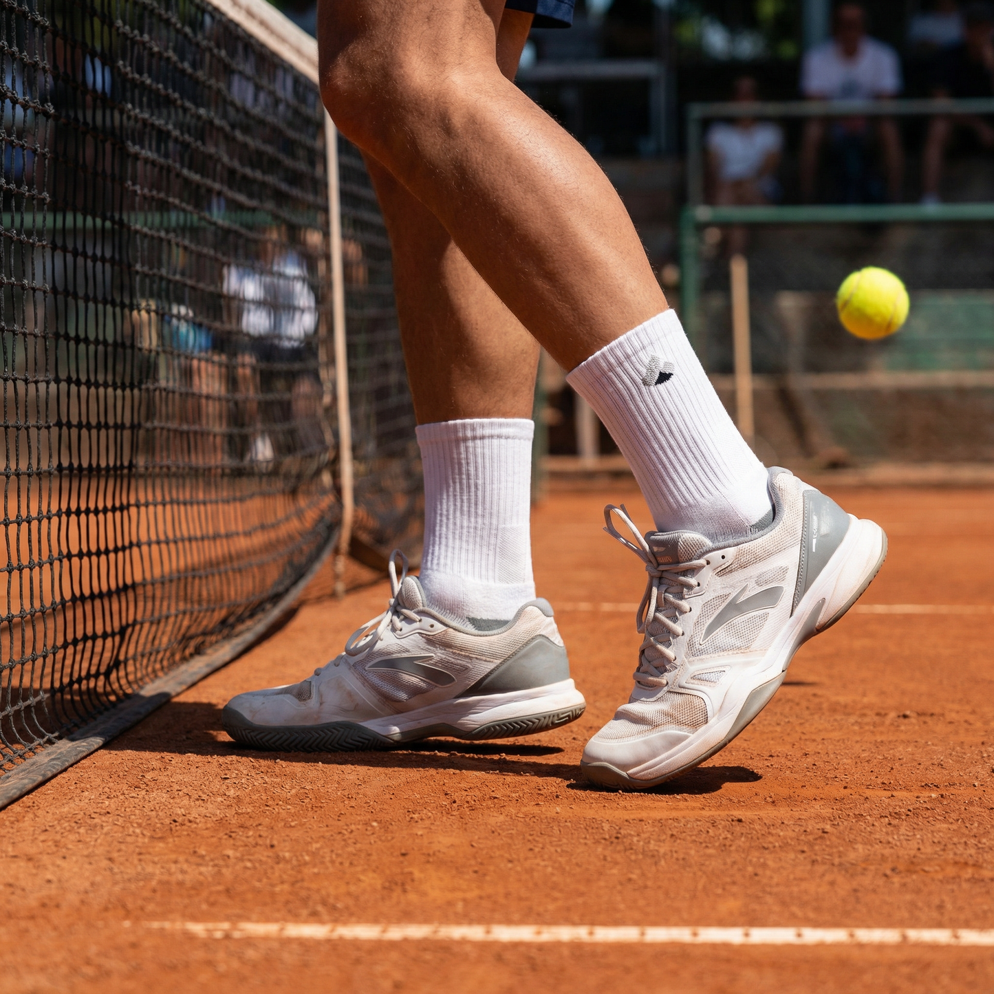 Chaussettes de Tennis Crew Blanc/Gris