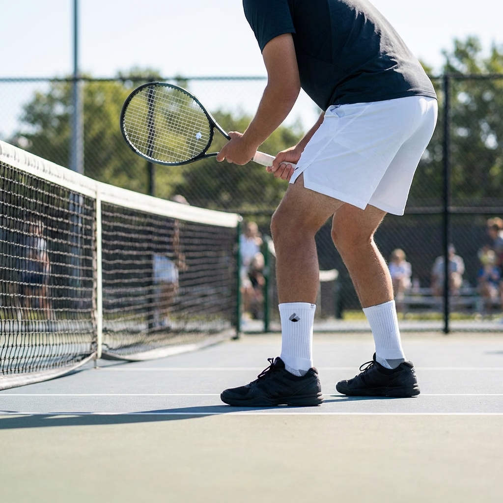 Chaussettes de Tennis Crew Blanc/Gris