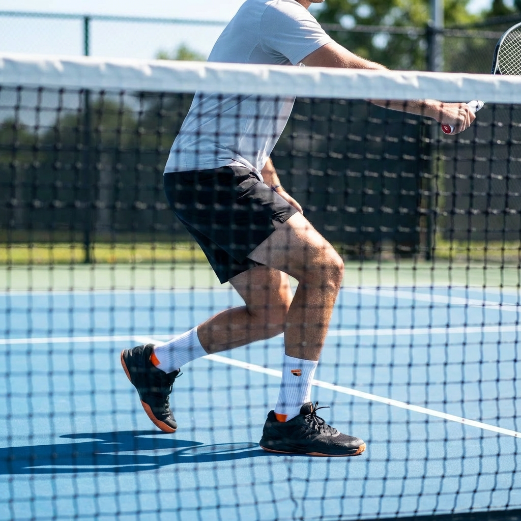 Chaussettes de Tennis Crew Blanc/Orange