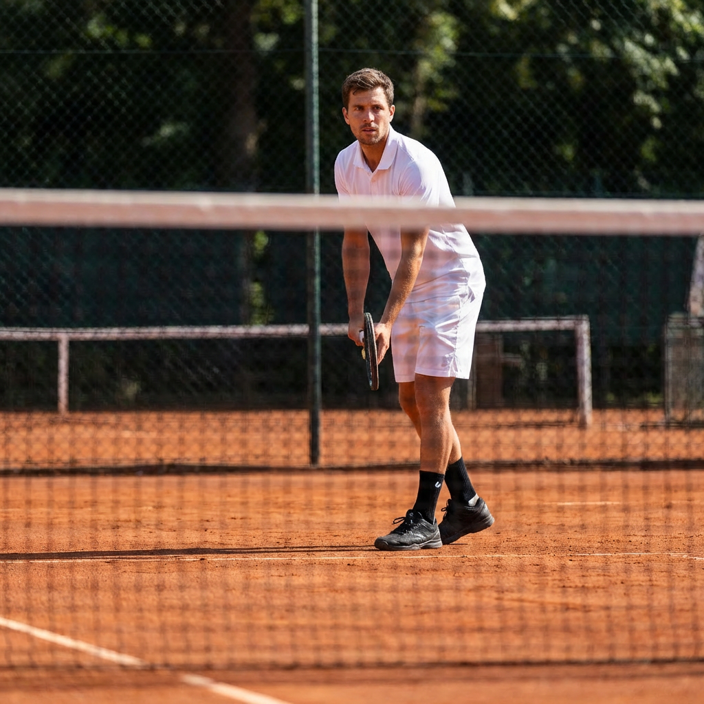 Chaussettes de Tennis Crew Noir/Gris