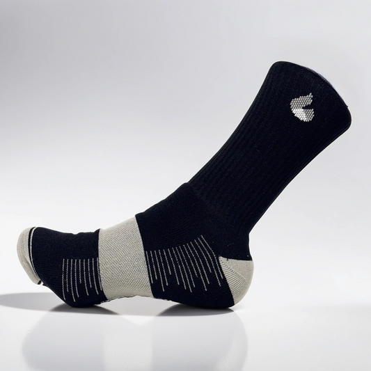 Chaussettes de Tennis Crew Noir/Gris